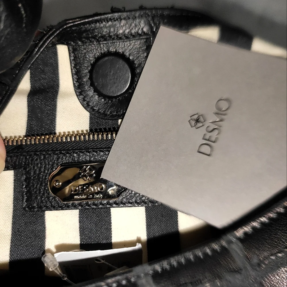 DESMO Large Croc Effect Leather Carrie Hobo